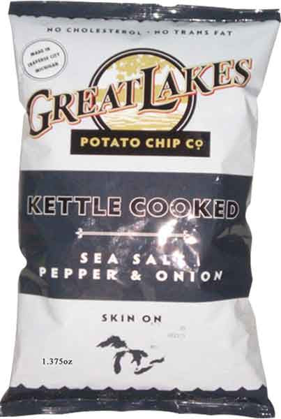 Great Lakes Kettle Cooked Sea Salt, Pepper & Onion Chips 1.37oz