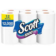 Scott Toilet Paper 1000 Sheets per Roll 12ct