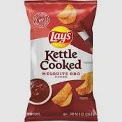 Lay's Kettle Cooked Potato Chips Mesquite BBQ Flavored 8 Oz