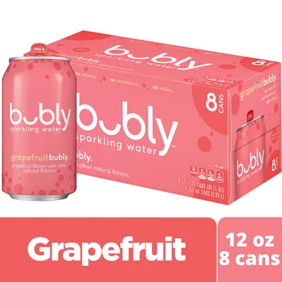 Bubly Grapefruit Flavored Sparkling Water 8 ct