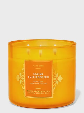 Bath & Body 3 Wick Candle, Salted Butterscotch