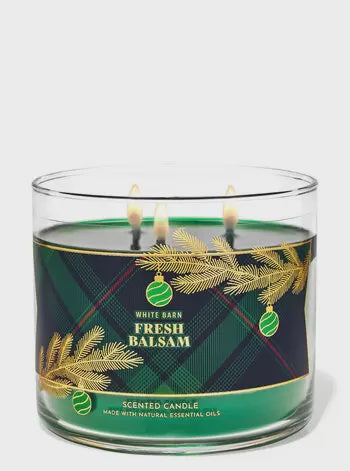 Bath & Body 3 Wick Candle, Fresh Balsam