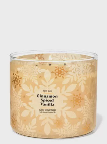 Bath & Body 3 Wick Candle, Cinnamon Spiced Vanilla