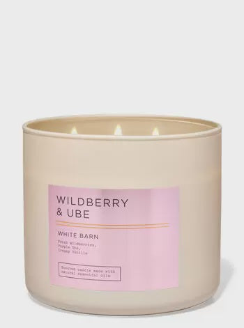 Bath & Body 3 Wick Candle, Wildberry & Ube