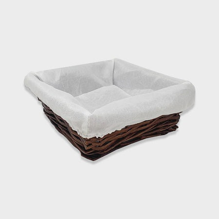 Square 8" Basket Brown with Cloth