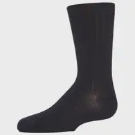 MeMoi Essential Boys Ribbed Socks  Black Size 8