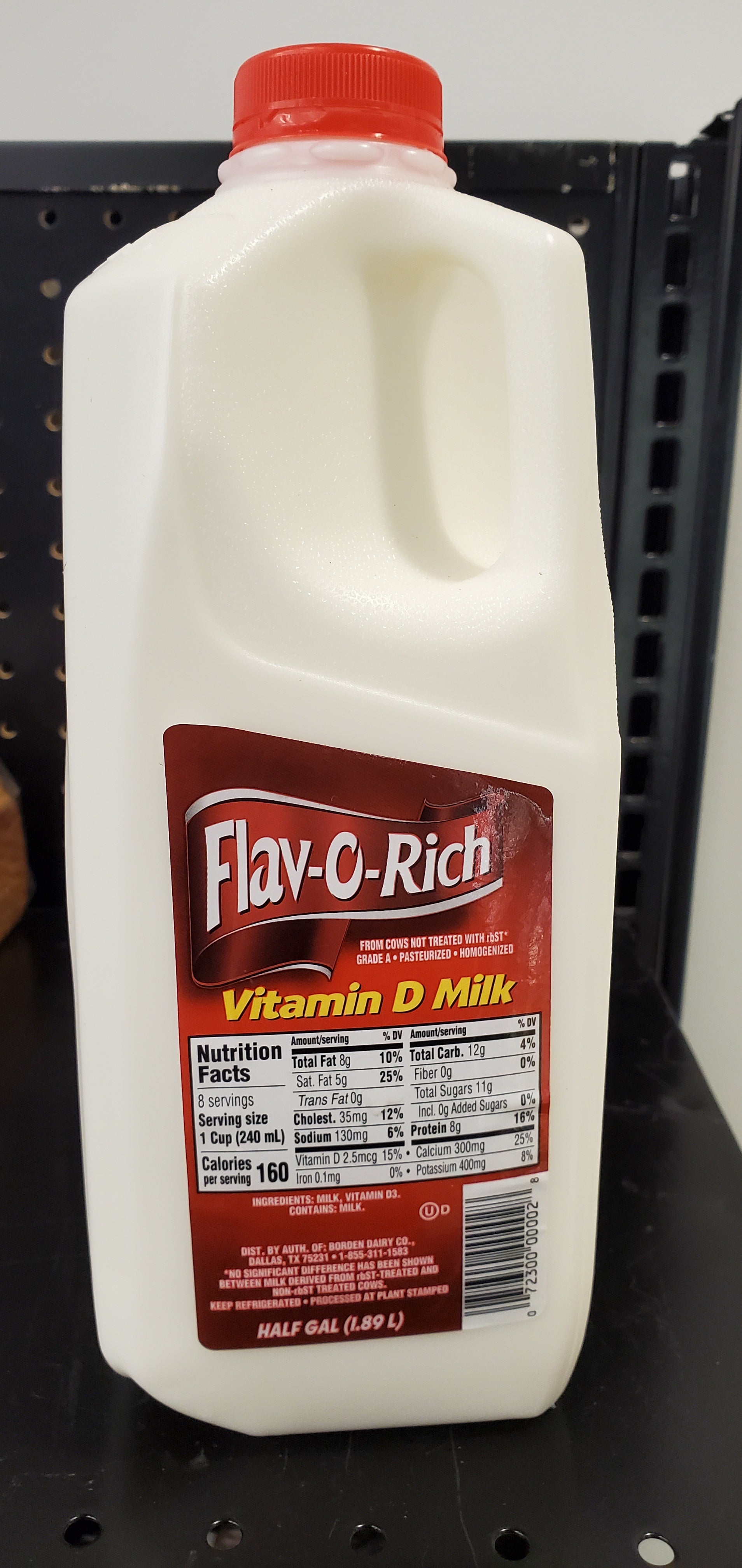 Flav-O-Rich Whole Milk 1/2 Gal