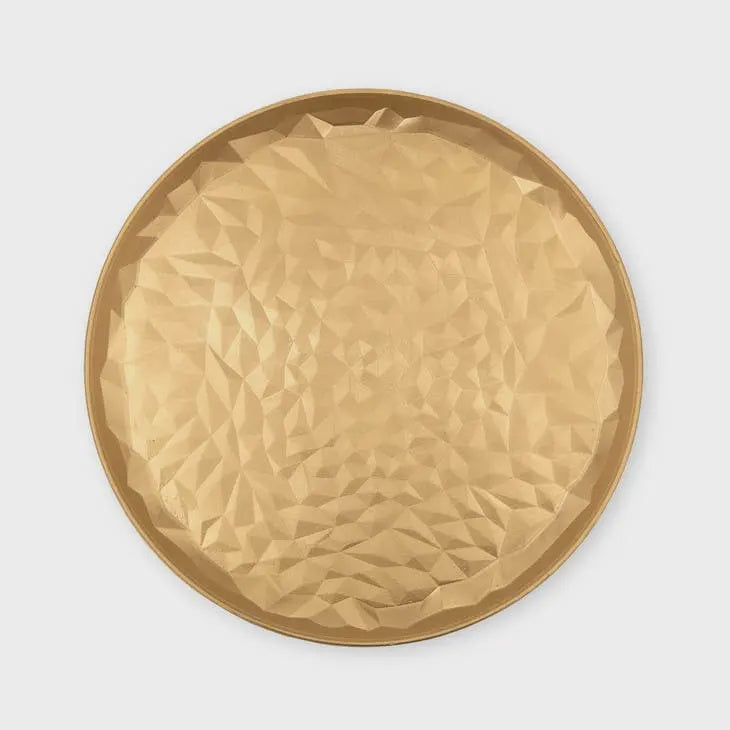 Round Gold Decorative Tray