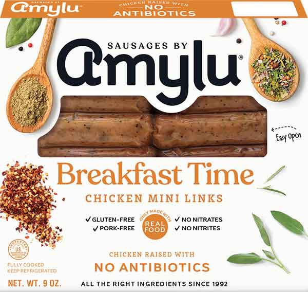 Amylu Chicken Sausage Breakfast Time Mini Links 9 oz