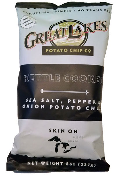 Great Lakes Salt Pepper & Onion Chips 8 oz