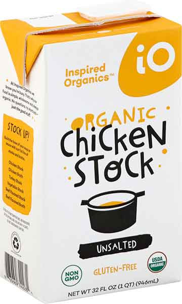 Inspired Organics Unsalted Chicken Stock 32oz