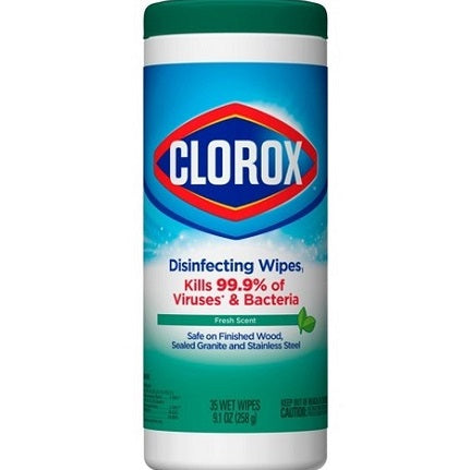 CLOROX DISINFECTING FRESH SCENT WIPES/35 CT