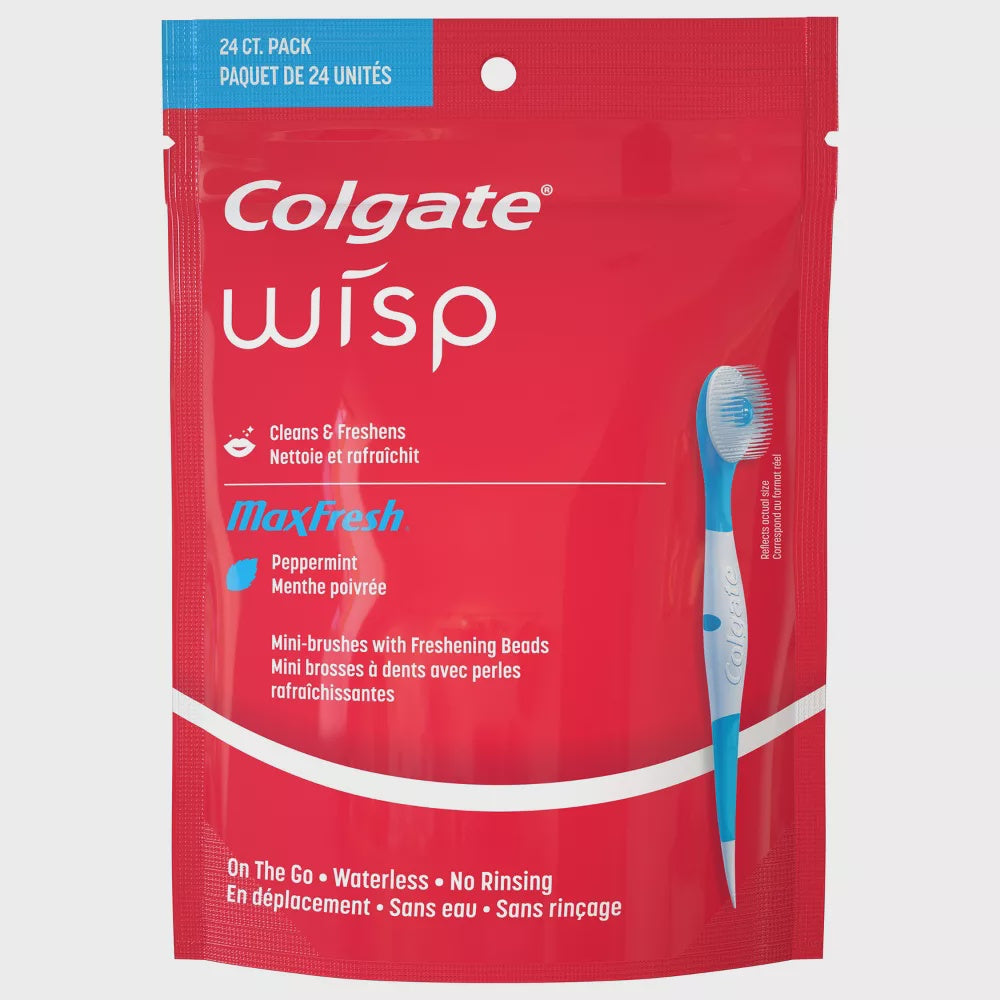 Colgate Maxfresh Peppermint Wisps 24 ct