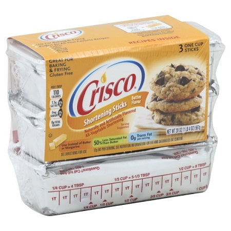 Crisco Butter Shortening Sticks 3ct 20oz