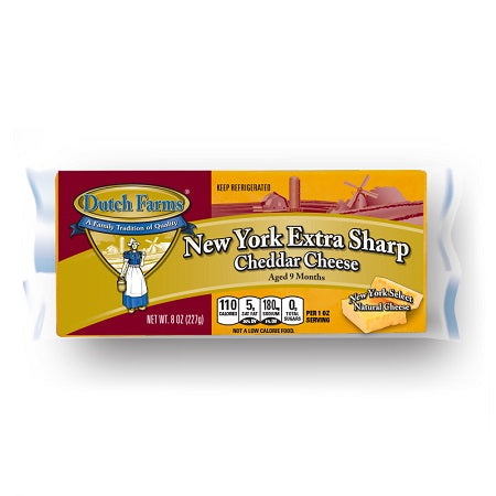 Dutch Farms NY Extra Sharp Cheddar Block 8 oz