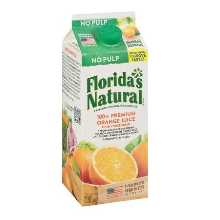 Florida's Natural No Pulp Orange Juice  52 oz