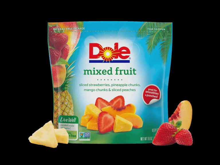 Dole Mixed Frozen Fruit Peach Mango Strawberry Pineapple  16 oz