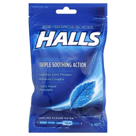 Halls Cough Drops Menthol 30ct