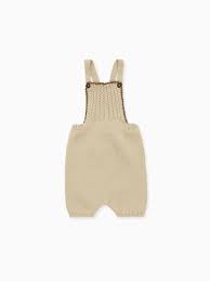 La Coqueta Camel Copito Merino Baby Dungarees 12M