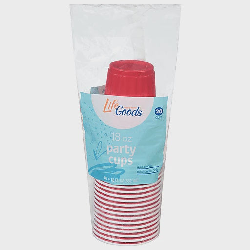 Life Goods Red 18 oz Party  Cups 20 ct