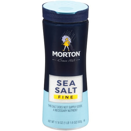 Morton Fine Sea Salt 17.6oz