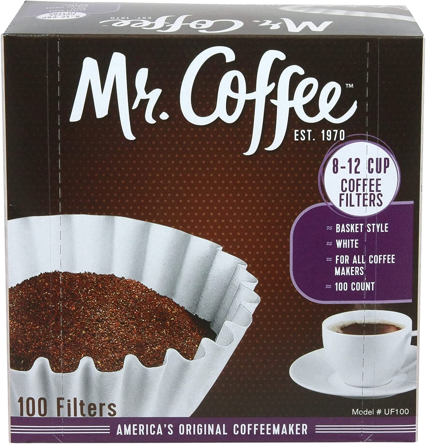 Mr. Coffee 8-12 Cup Basket Coffee Filters 100ct