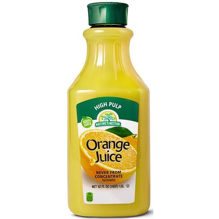 Nature's Nectar Orange Juice, High Pulp 52oz.