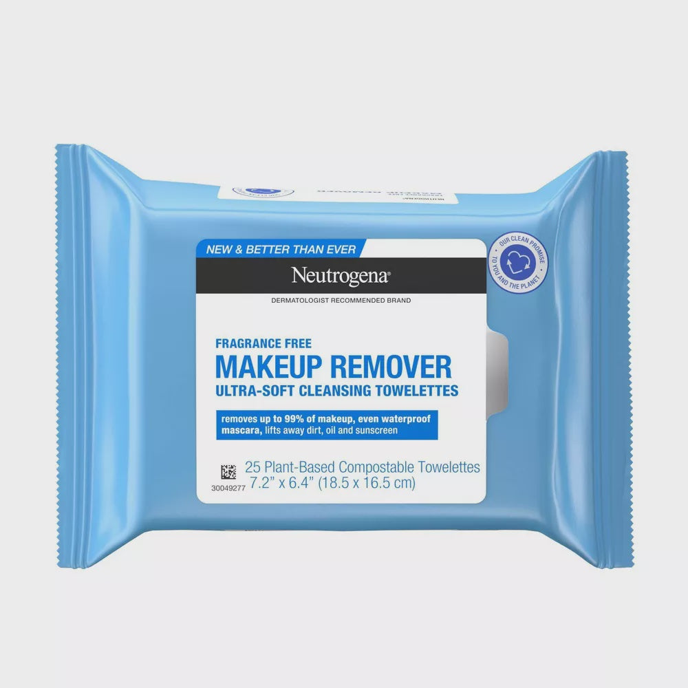 Neutrogena Fragrance Free Makeup Remover Cleansing Towlettes 25 ct