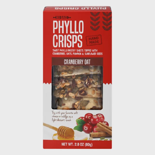 NuBake Phyllo Crisps Cranberry Oat 2.8 oz