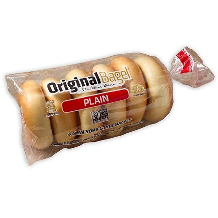 Original Bagel Bagels Plain Unsliced/6ct