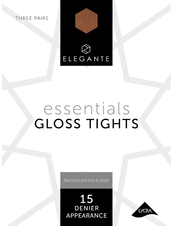 Elegante Essential Gloss Tights Bronze Glow Size Medium