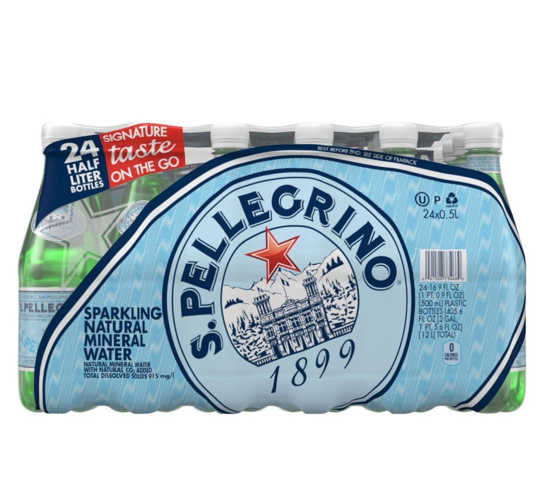 San Pellegrino Sparkling Natural Mineral Water/16.9 Oz 24 Pk