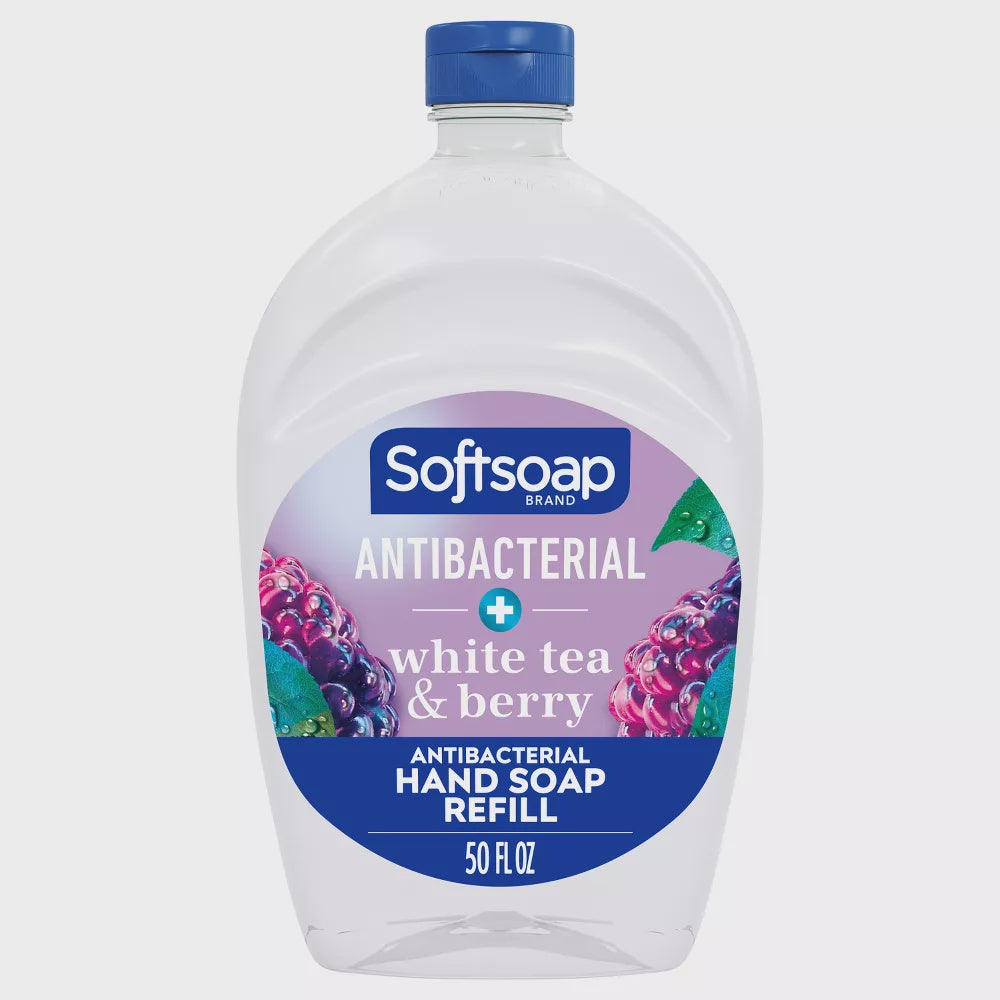 SOFTSOAP ANTIBACTERIAL WHITE TEA & BERRY FUSION HAND SOAP REFILL/50 OZ