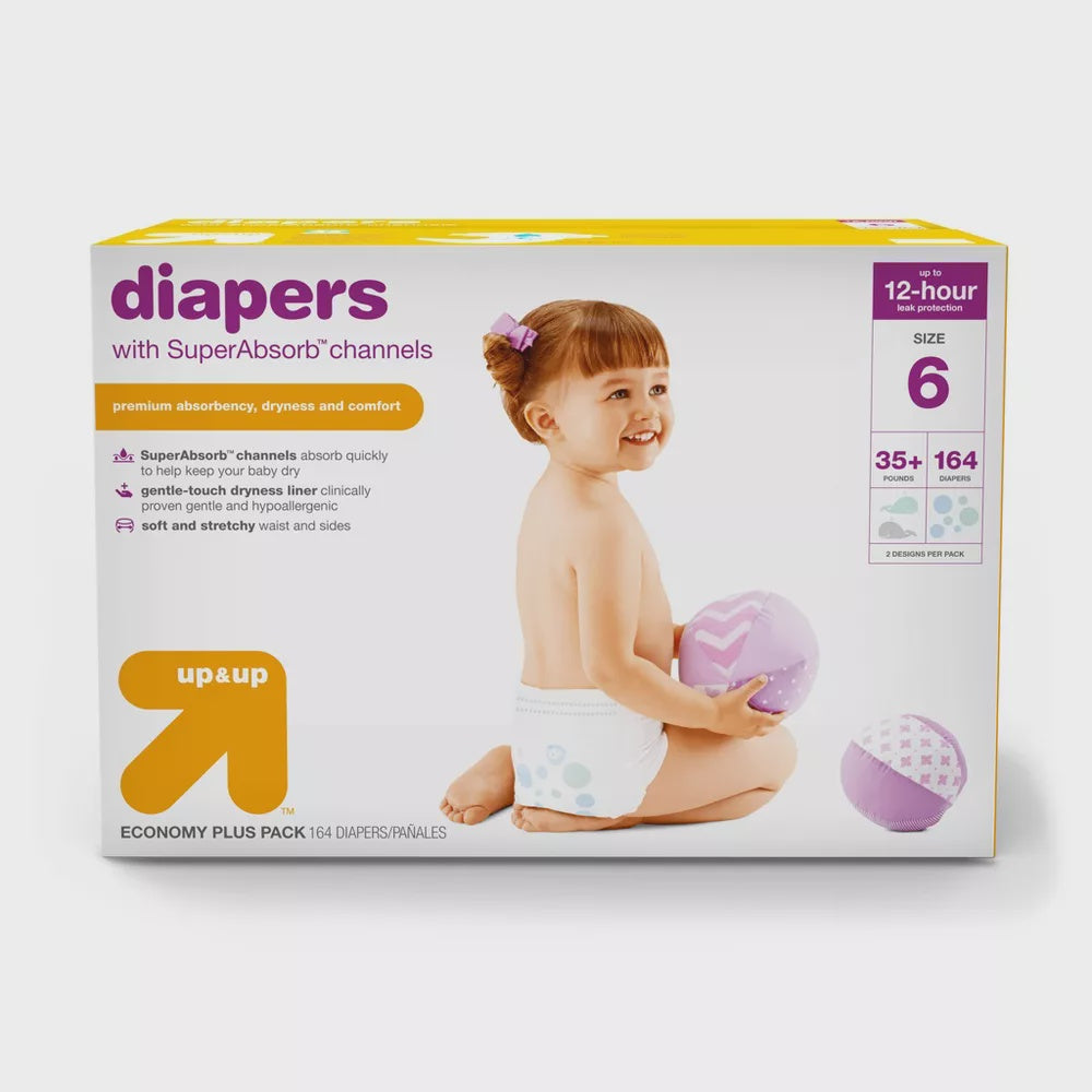 Up & Up  Size 6 Baby Diapers 144 ct