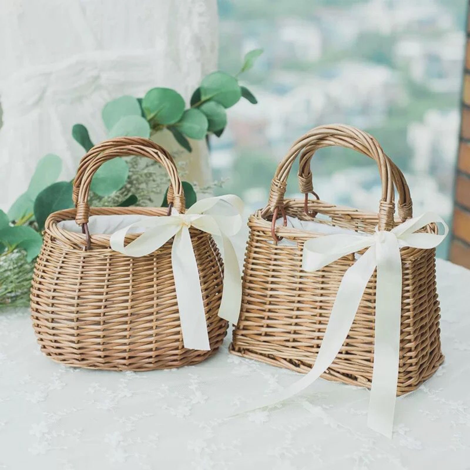 Rattan Handbag, Small, Natural