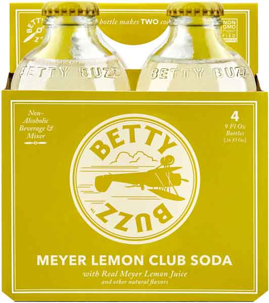 *Betty Buzz Meyer Lemon Club Soda  9oz Bottles/4Pk