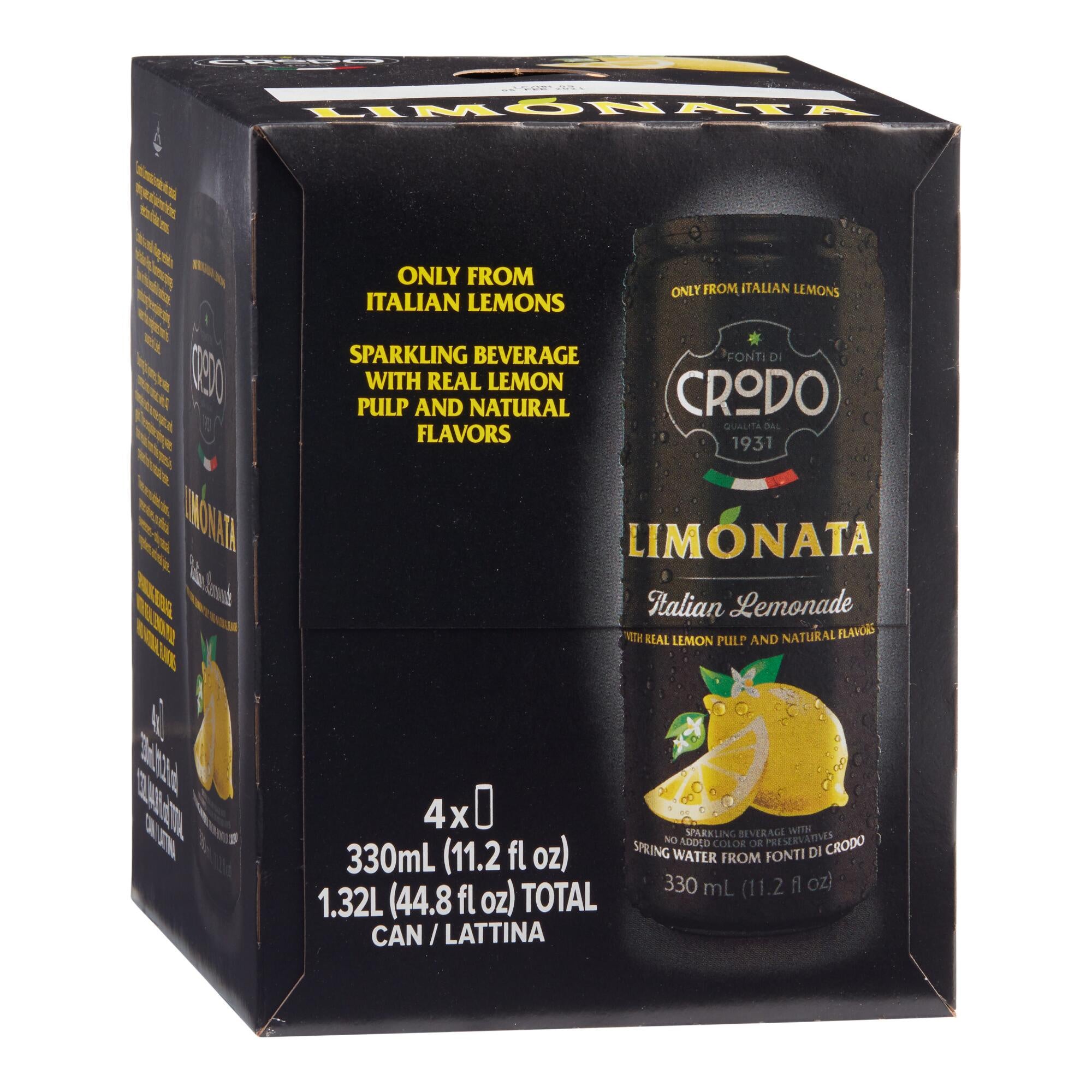 Fonti di Crodo Limonata Italian Lemonade 11.2oz 4pk