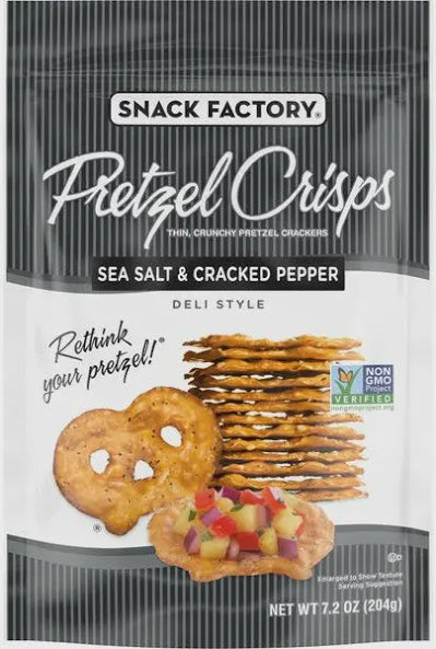 Snack Factory Pretzel Crisps Salt & Pepper 7.2 oz