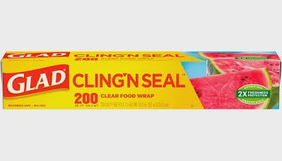 Glad Cling'N Seal Cling Wrap 200 sq ft