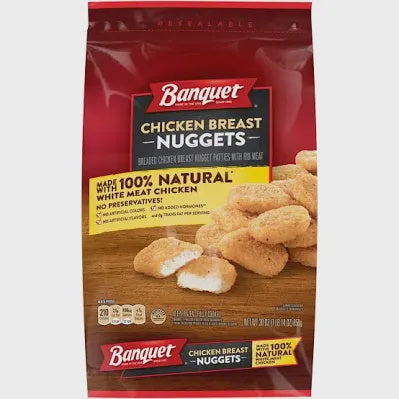 Banquet Chicken Breast Meat Nuggets 30 oz