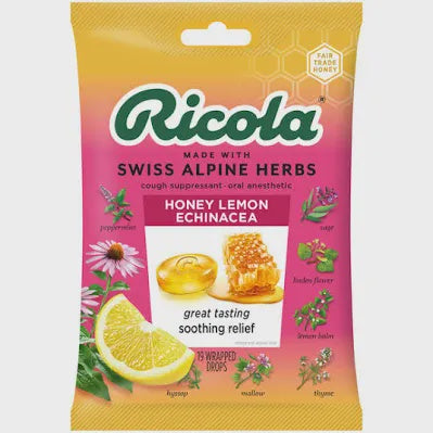 Ricola Cough Drop Honey Lemon 19 ct