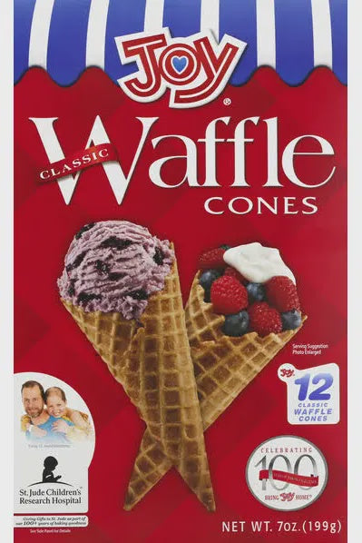 Joy Waffle Cones 12 ct