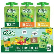 GoGo Squeez , apple apple,apple mango apple banana/20 pouches