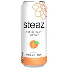 Steaz Antioxidant Brew Peach Organic Green Tea 16fl oz