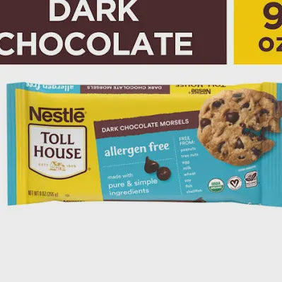 Nestle Toll House Dark Chocolate Chips Allergen Free 9 oz