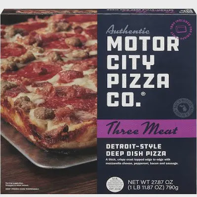 Motor City Three Meat Deep Dish Pizza