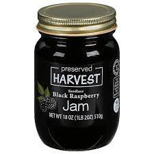 *Preserved Harvest Seedless Black Raspberry Jam 18oz