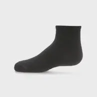 MeMoi 3-Pack Mid Cut Kids Sock Black Size 4-5