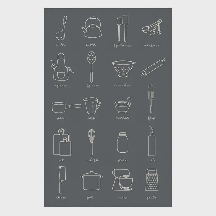 Black Tea Towel, Kitchen Tools