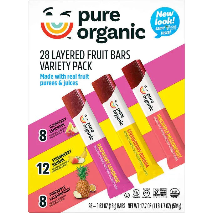 Pure Organic Fruit Bar 28ct